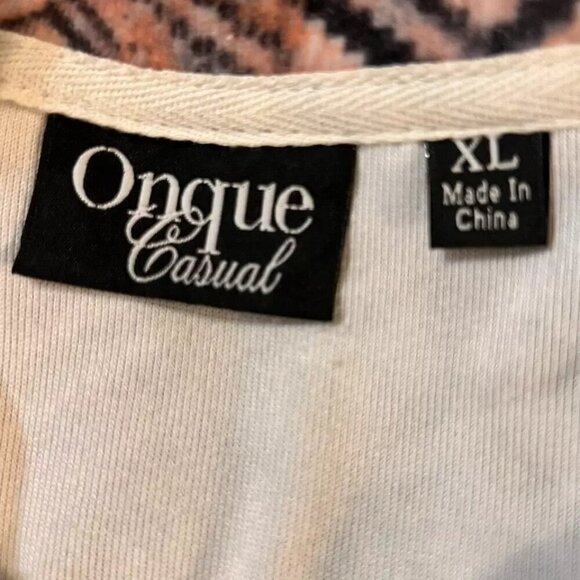 Onque Casual. Size XL. Pink & Gray Flannel Zip Up Jacket. Cotton Poly. B95 - Picture 6 of 6